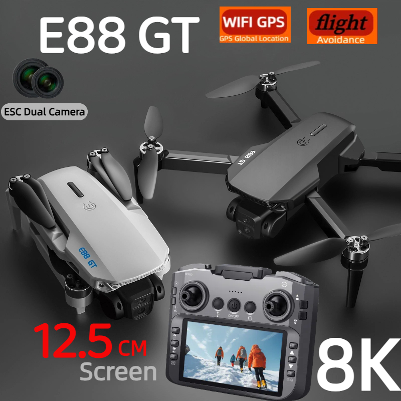 طائرة بدون طيار E88GT 8K احترا - مراجعة Jjrc Drone X12 وسعره