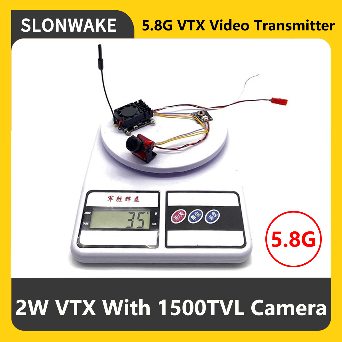 جهاز إرسال SLONWAKE 5.8G 2000m - مراجعة Drone Frame وسعره